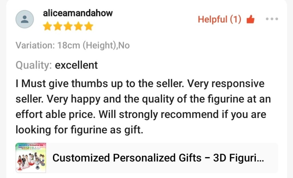 Customer review 1